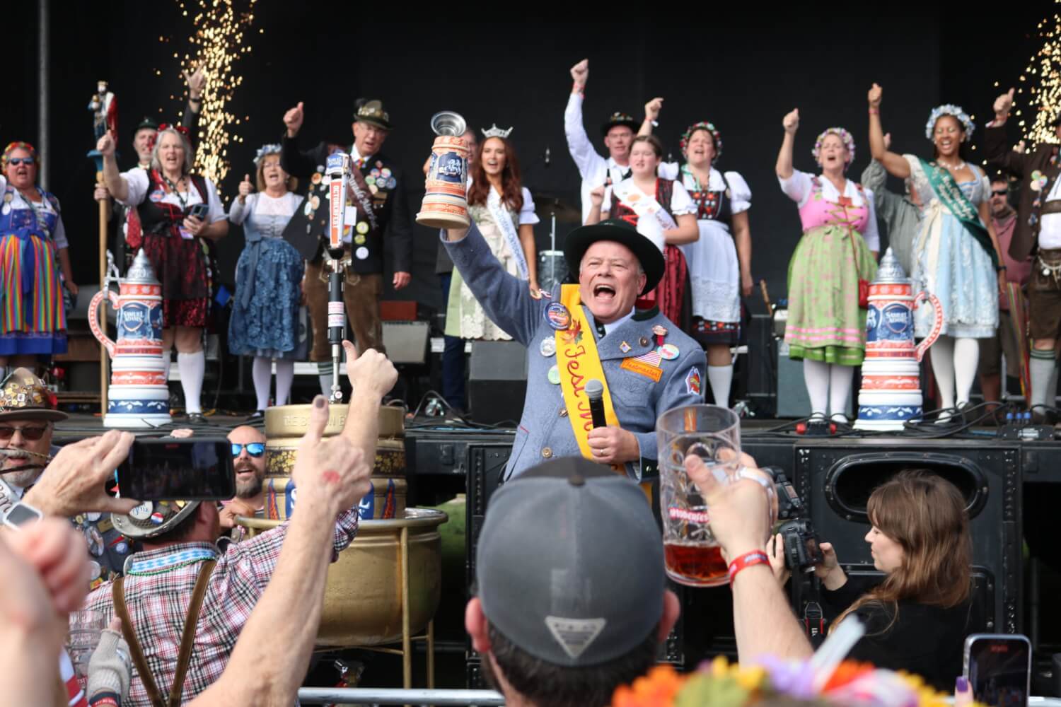 Oktoberfest celebration of the tapping of the golden keg