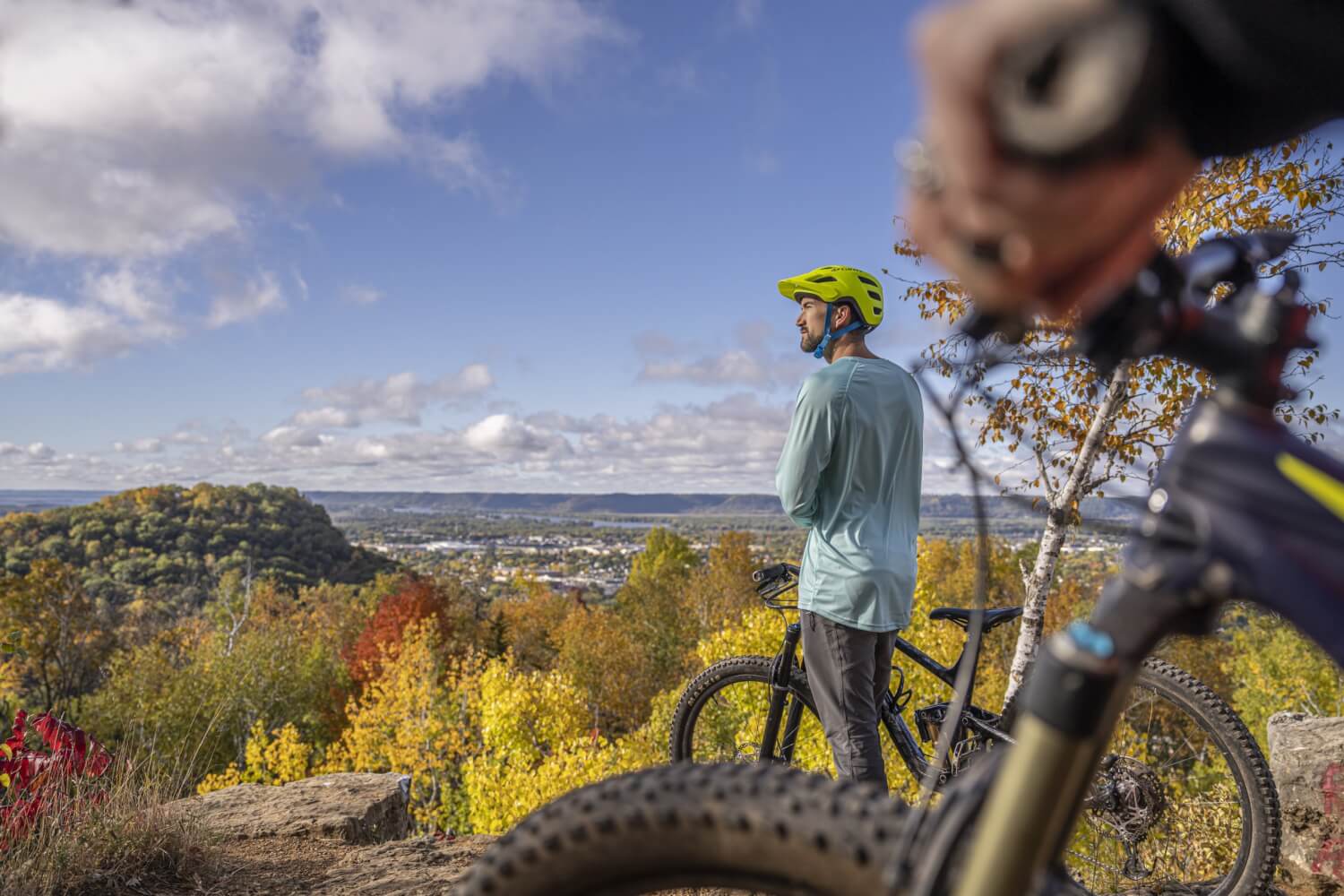 biking the gateway trails in la crosse during the fall